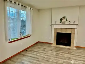 Living room with gas fireplace