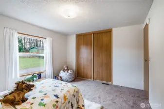 Lots of closet space in this bedroom!