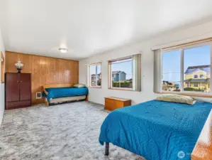 Upstairs bedroom #2 or flex space with views of the ocean.