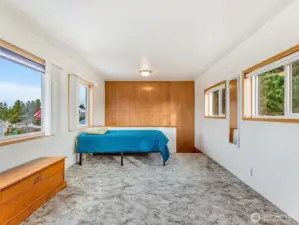Upstairs bedroom #2 or flex space with views of the ocean.
