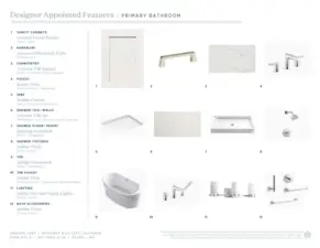 Designer Appointed Features selected for Orchard Lane 9. All materials subject to change based on availability and production variables.