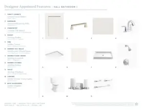 Designer Appointed Features selected for Orchard Lane 9. All materials subject to change based on availability and production variables.