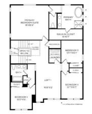 Floor plan drawing used for illustrative purposes only. All designs, dimensions, options, layouts, and features will vary.