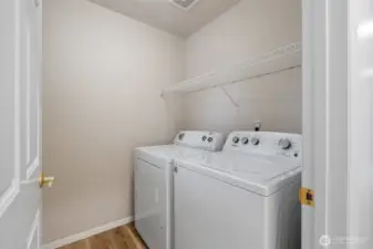 Upstairs laundry room