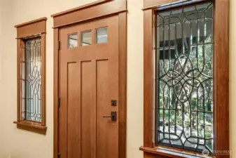 Zinc Beveled Glass windows are from a Steel Barron's mansion in Baltimore MD