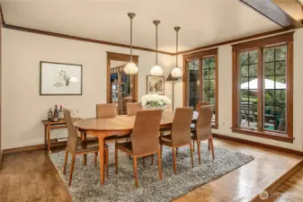Light Shades in DR and Kitchen are 1920’s antique Holophane Glass from the original Eastman Kodak building in Rochester NY…