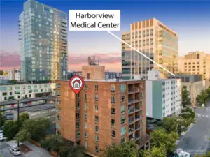 Easy access to Harborview Medical Center