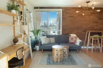 Turn key, seller is willing to sell with furnishings. Eastern exposure provides ample soft morning light