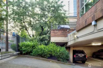 Access to parking garage