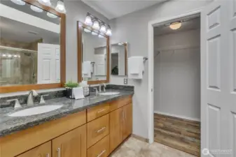 primary bath with double sink