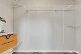 Generous sized walk-in closet