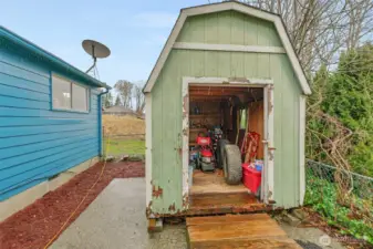 one of two storage sheds