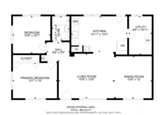 Floor plan of home