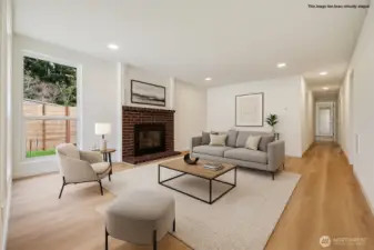 Staged living room