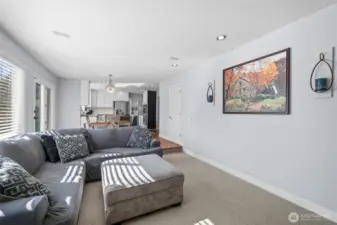 Living room looking towards kitchen
