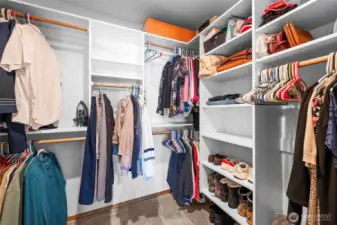 Primary walk in closet