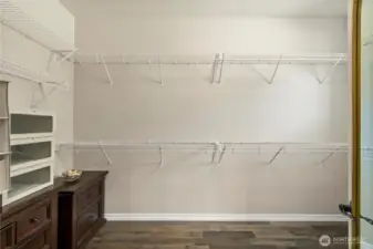 Generous walk-in closet in the primary bedroom.