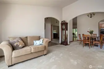 Open Living Room to Dining Room