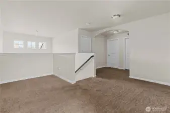 The second level loft area.