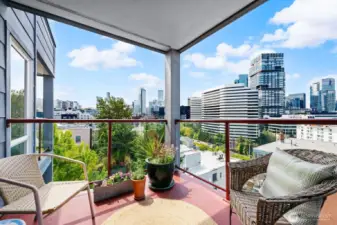 Covered patio, southerly views.