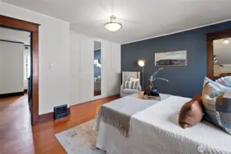 1/3 bedrooms upstairs w/custom closet plus a walk-in closet