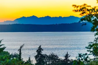 views of the Olympic Mountains and Puget Sound
