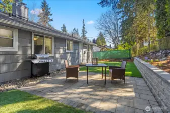 Gorgeous paver patio in the back.  Propane BBQ is included in the sale.