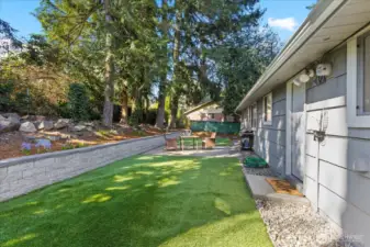 Gorgeous fenced outdoor space.