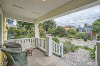 Nice and quiet neighborhood view from front sitting porch