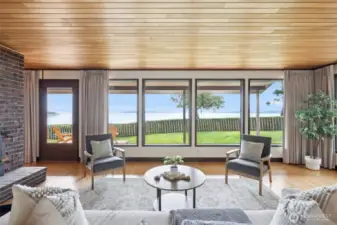 Stunning 180 degree west facing water views from Mt Rainier to Victoria, BC. Let this beauty soak in to your soul.