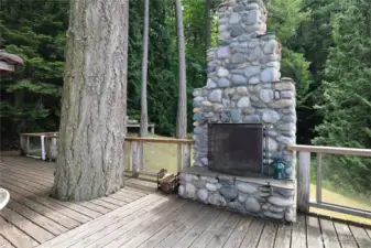 Fireplace on the main deck for year round outside enjoyment