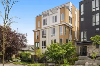 Street view showcases the home’s vibrant Capitol Hill location.