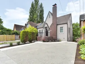 Low maintenance yard and gravel area for parking.