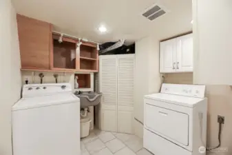 Main laundry room with sink.