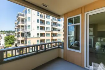 private patio, north facing