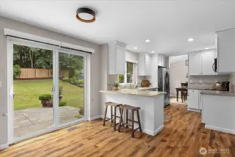 There is enough space for a kitchen nook table, or leave it open for extra room!