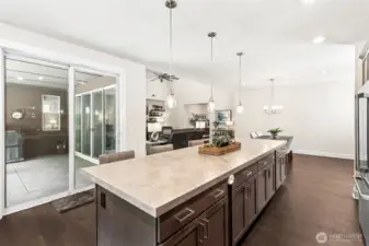 kitchen has separate access to the covered patio