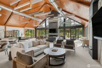 Inside main clubhouse.  Activities are hosted throughout the year.  Space to gather, play and relax