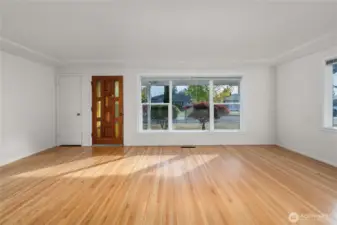 Living room with large window