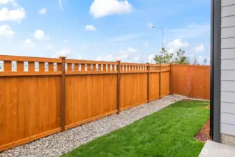 Fully Fenced backyard