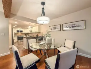 Dining area open to kitchen