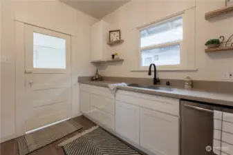 Kitchen and door to mud room