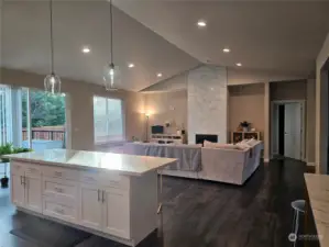 Great room from kitchen