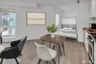 This efficiently designed studio condo offers smart use of space with an open layout perfect for comfortable everyday living.