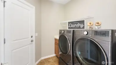 Connecting to the garage, you’ll find an awesome laundry room that’s as functional as it is convenient - complete with a utility sink for all the messier jobs. It’s the perfect drop zone for real life.