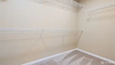 The super large walk-in closet is a total game-changer - spacious enough to keep everything organized and still have room to grow. Whether it’s daily essentials or seasonal favorites, there’s a place for it all, right off your spa-like ensuite.