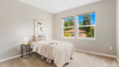 Bedroom 4 is tucked away for added privacy and offers a quiet, peaceful vibe. With ample space and a thoughtful layout, it’s ideal for a bedroom, study, or anything else you need a little extra room for.
