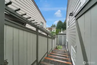 North side of house