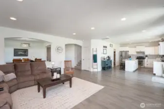Living room and kitchen