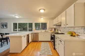 Kitchen with gas stove